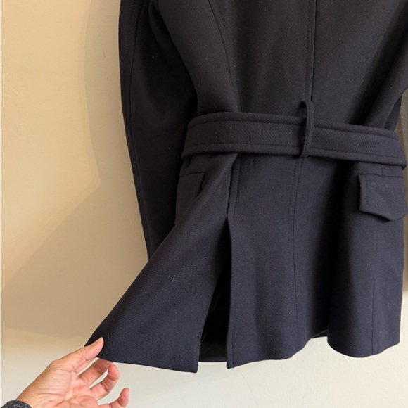 NEW REISS Enara Wool Military Coat Jacket Navy Funnel Neck UK12 US8 EU40 M - Picture 13 of 16